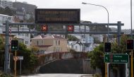 A motorway sign reads 