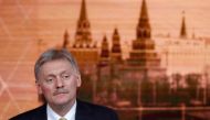 File photo: Kremlin spokesman Dmitry Peskov listens during Russian President Vladimir Putin's annual end-of-year news conference in Moscow, Russia December 19, 2019. Reuters/Evgenia Novozhenina/File Photo 