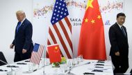 (FILES) In this file photo taken on June 29, 2019, US President Donald Trump and China's President Xi Jinping attend a bilateral meeting on the sidelines of the G20 Summit in Osaka.  / AFP / Brendan Smialowski
