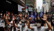 Anti-government protesters march again Beijing's plans to impose national security legislation in Hong Kong, China May 24, 2020. REUTERS/Tyrone Siu 
