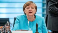 German Chancellor Angela Merkel looks on at the start of the weekly cabinet meeting on June 3, 2020 at the Chancellery in Berlin. AFP / POOL / Michael Kappeler