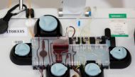 An apheresis machine separates and collects convalescent plasma from the whole blood of a recovered coronavirus (COVID-19) patient at the Central Seattle Donor Center of Bloodworks Northwest during the outbreak in Seattle, Washington, U.S. April 17, 2020.