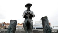 A statue of Robert Baden-Powell is seen in Poole, the statue is due to be removed following protests against the death of George Floyd who died in police custody in Minneapolis, Poole, Britain, June 10, 2020. Picture taken June 10, 2020. REUTERS/Matthew C