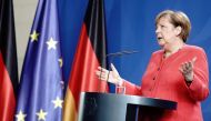 German Chancellor Angela Merkel speaks during a press conference on June 19, 2020 in Berlin after a video conference with members of the European Council aiming at discussing the planned economic package for reconstruction after the new coronavirus pandem