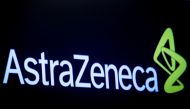 FILE PHOTO: The logo for pharmaceutical company AstraZeneca at the New York Stock Exchange in New York, U.S., April 8, 2019. REUTERS/Brendan McDermid/File Photo
