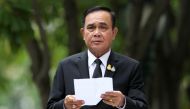 FILE PHOTO: Thailand's Prime Minister Prayuth Chan-ocha speaks to media members at the Government House in Bangkok, Thailand June 6, 2019. REUTERS/Athit Perawongmetha/File Photo