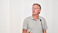 State epidemiologist Anders Tegnell of the Public Health Agency of Sweden speaks during a news conference on the coronavirus disease (COVID-19) situation, in Stockholm, Sweden July 21, 2020. TT News Agency/Eric Simander