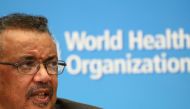 :FILE PHOTO: Director-General of the World Health Organization (WHO) Tedros Adhanom Ghebreyesus speaks during a news conference after a meeting of the Emergency Committee on the novel coronavirus (2019-nCoV) in Geneva, Switzerland January 30, 2020. REUTER