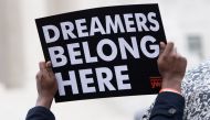 (FILES) In this file photo immigration rights activists hold a rally in front of the US Supreme Court in Washington, DC, November 12, 2019, as the Court hears arguments about ending the Obama-era DACA  program./ AFP / SAUL LOEB
