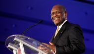 FILE PHOTO: Republican presidential hopeful Herman Cain speaks during the Republican Leadership Conference in New Orleans, Louisiana, U.S., June 17, 2011. REUTERS/Sean Gardner/File Photo