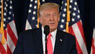 US President Donald Trump speaks during a news conference in Bedminster, New Jersey, on August 8, 2020. / AFP / JIM WATSON
