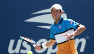 (FILES) In this file photo Kei Nishikori of Japan reacts during his Men's Singles third round match Alex de Minaur of Australia on day five of the 2019 US Open at the USTA Billie Jean King National Tennis Center on August 30, 2019 in Queens borough of New