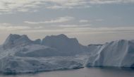 A fishing vessel sails in the ice fjord near Ilulissat, Greenland September 12, 2017. Picture taken September 12, 2017. REUTERS/Jacob Gronholt-Pedersen/File Photo