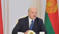 Belarusian President Alexander Lukashenko chairs a meeting with members of the Security Council in Minsk, Belarus August 18, 2020. Andrei Stasevich/BelTA/Handout 