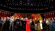 The awarded pose for a family picture after the awards ceremony at the 70th Berlinale International Film Festival in Berlin, Germany, February 29, 2020. REUTERS/Fabrizio Bensch/File Photo