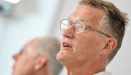 State epidemiologist Anders Tegnell of the Public Health Agency of Sweden speaks during a news conference updating on the coronavirus disease (COVID-19) situation, in Stockholm, Sweden August 27, 2020. TT News Agency/Janerik Henriksson via REUTERS 