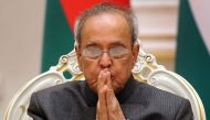 In this file photo taken on June 3, 2015 the then India's President Pranab Mukherjee listens to his Belarus' counterpart during a signing ceremony at the Presidential Palace in Minsk. / AFP / SERGEI GAPON