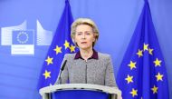 European Commission President Ursula von der Leyen addresses a news conference following the resignation of the EU trade commissioner Phil Hogan, in Brussels, Belgium, August 27, 2020. Francois Walschaerts/Pool via REUTERS