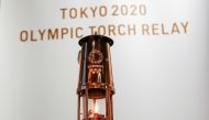 The Olympic Flame in lantern is seen on display at Japan Olympic Museum in Tokyo, Japan August 31, 2020. Rodrigo Reyes Marin/Pool via REUTERS