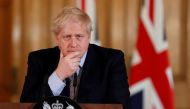 FILE PHOTO: Britain's Prime Minister Boris Johnson speaks during a news conference on the novel coronavirus, in London, Britain March 3, 2020. Frank Augstein/Pool via REUTERS

