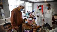 Relatives of victims mourn at a hospital, after a gas pipeline blast at a mosque in Narayanganj, near Dhaka, Bangladesh, September 5, 2020. REUTERS/Mohammad Ponir Hossain