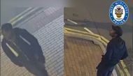 A handout combination of still images taken from CCTV footage and released by West Midlands Police shows a man in central Birmingham, central England in the early hours of September 6, 2020 sought by police in connection with a multiple stabbing incident.