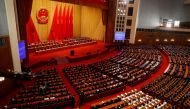 General view of a meeting to commend role models in China's fight against the coronavirus disease (COVID-19) outbreak, at the Great Hall of the People in Beijing, China September 8, 2020. REUTERS/Carlos Garcia Rawlins
