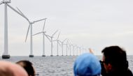 FILE PHOTO: Middelgrunden offshore wind farm is pictured, outside Copenhagen, Denmark November 27, 2019. Picture taken November 27, 2019. REUTERS/Andreas Mortensen/File Photo