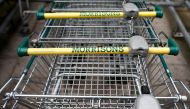 Shopping trolleys are parked at a Morrisons supermarket in south London, Britain, August 19, 2016. REUTERS/Peter Nicholls/File Photo