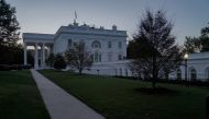 General view of the White House early in the morning after U.S. President Donald Trump was taken to hospital in the wake of his coronavirus disease (COVID-19) diagnosis, in Washington, D.C., U.S. October 3, 2020. REUTERS/Ken Cedeno