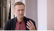 Russian opposition politician Alexei Navalny speaks during an interview with prominent Russian YouTube blogger Yury Dud, in Berlin, Germany, in this still image taken from a handout video released October 6, 2020. YouTube - vDud/Handout/Reuters TV 