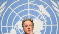 FILE PHOTO: The World Food Programme (WFP) Executive director David Beasley attends a news conference on the food security in Yemen at the United Nations in Geneva, Switzerland, December 4, 2018. REUTERS/Denis Balibouse/File Photo
