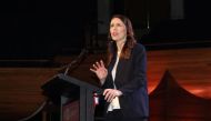 FILE PHOTO: Prime Minister Jacinda Ardern addresses her supporters at a Labour Party event in Wellington, New Zealand, October 11, 2020. Reuters/Praveen Menon/File Photo