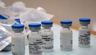 FILE PHOTO: Bottles with Russia's 