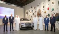 Alfardan Group's Chairman Hussain Ibrahim Alfardan, President and CEO Omar Hussain Alfardan, and General Manager of Rolls-Royce Motor Cars Doha, Nasr Jairoudi, during the launch of Rolls-Royce Ghost in Doha recently.