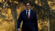 Spain's Health Minister Salvador Illa arrives to attend the first cabinet meeting at the Moncloa Palace in Madrid, Spain, January 14, 2020. REUTERS/Susana Vera/File Photo