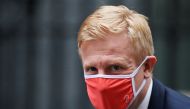 Britain's Secretary of State for Digital, Culture, Media and Sport Oliver Dowden arrives at Downing Street, in London, Britain October 21, 2020. REUTERS/Toby Melville