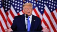 U.S. President Donald Trump speaks about early results from the 2020 U.S. presidential election in the East Room of the White House in Washington, U.S., November 4, 2020. REUTERS/Carlos Barria
