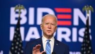  Democratic Presidential candidate Joe Biden speaks at the Chase Center in Wilmington, Delaware, on November 4, 2020. AFP / Jim Watson 