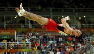 FILE PHOTO: 2016 Rio Olympics - Artistic gymnastics - Final - Men's Floor Final - Rio Olympic Arena - Rio de Janeiro, Brazil - 14/08/2016. Kohei Uchimura (JPN) of Japan competes on the floor. REUTERS/Mike Blake/File Photo
