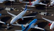 FILE PHOTO: Boeing 737 Max aircraft are parked in a parking lot at Boeing Field in this aerial photo over Seattle, Washington, U.S. June 11, 2020. REUTERS/Lindsey Wasson