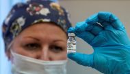 A nurse shows Russia's 