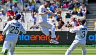 India's Mohammed Siraj (C) celebrates dismissing Australia's Marnus Labuschagne on the first day of the second cricket Test match between Australia and India played at the MCG in Melbourne on December 26, 2020. (AFP / William WEST)