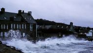 High waves and strong winds hit the coast of Le Becquet, northwestern France on December 27, 2020, as storm Bella strikes the coast of Britanny and Normandy. / AFP / Sameer Al-DOUMY
