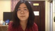 This screengrab taken on December 28, 2020 from an undated video showing former Chinese lawyer and citizen journalist Zhang Zhan as she broadcasts via YouTube, at an unconfirmed location in China. AFP / YouTube / Handout 