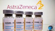 Vials with a sticker reading, 