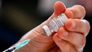 A nurse prepares a dose of the Pfizer-BioNTech Covid-19 vaccine, during a vaccination operation at the 
