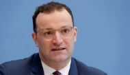 German Health Minister Jens Spahn addresses the media during a news conference on the COVID-19 situation and the country's vaccination campaign, in Berlin, Germany December 30, 2020. Michael Sohn/Pool via Reuters