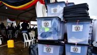 Ballot boxes and other electoral materials are seen at the Kampala tally centre after the presidential and parliamentary elections in Kampala, Uganda January 15, 2021. REUTERS/Abubaker Lubowa