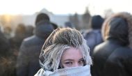 A woman attends a rally in support of jailed Russian opposition leader Alexei Navalny in Omsk, Russia January 23, 2021. REUTERS/Alexey Malgavko